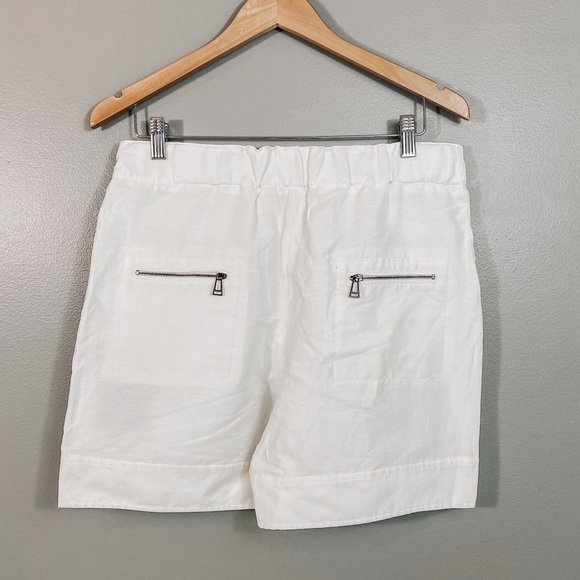 NWT Belstaff- Women's Small Size 4 Parker Trouser Shorts in Ivory/ White - Picture 5 of 8